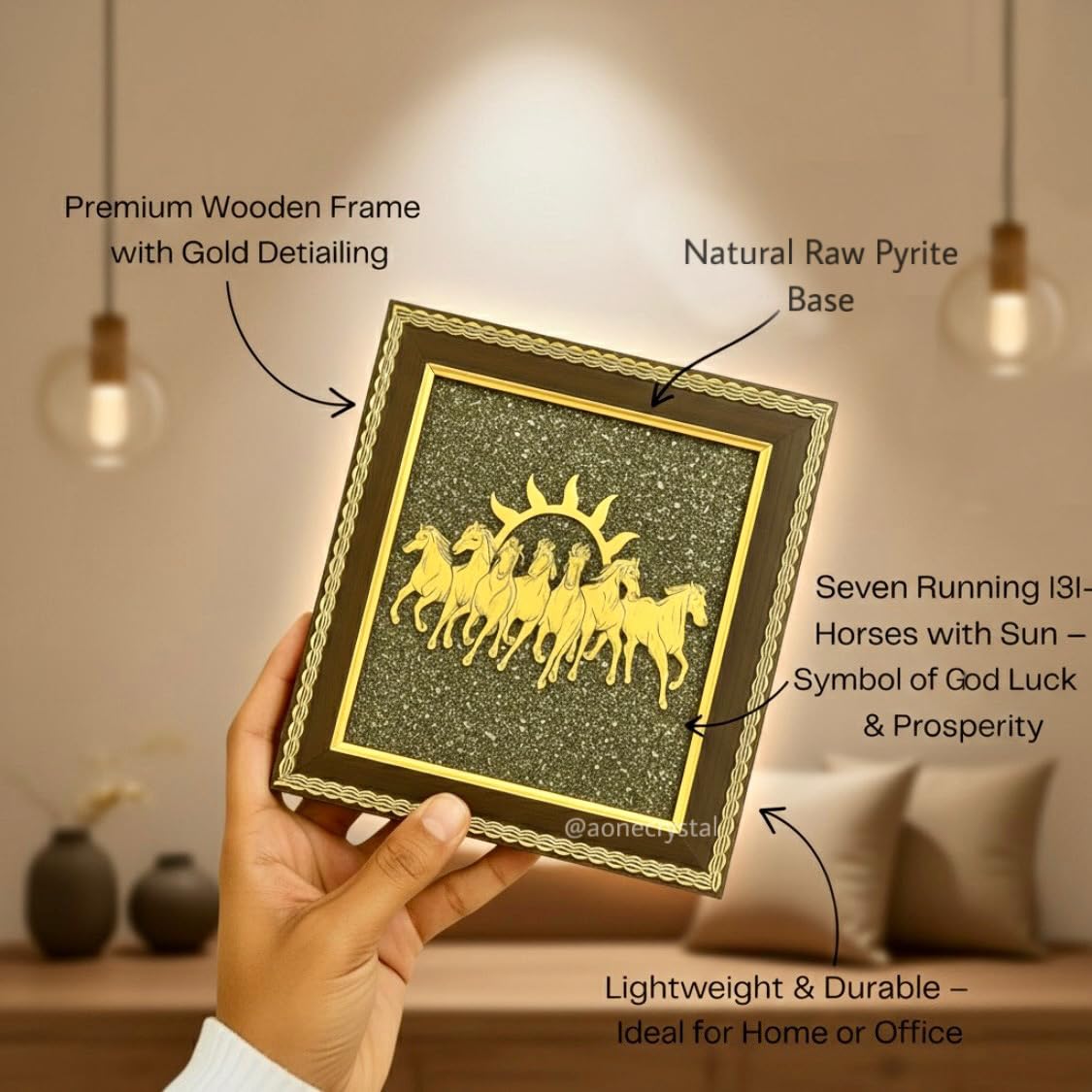 7 Horses Pyrite Vastu Money Frame