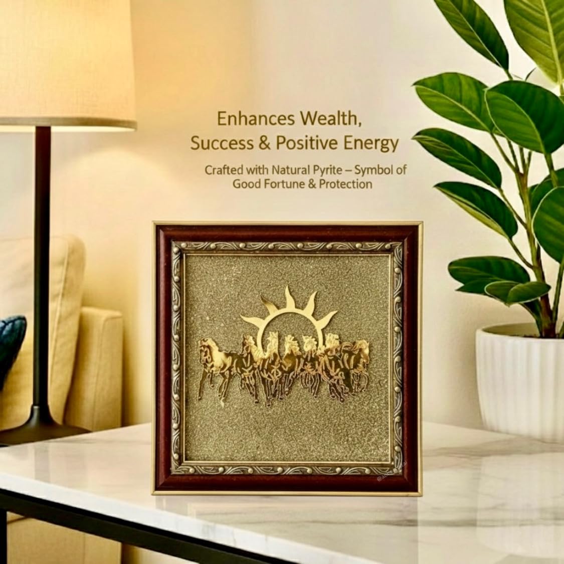 7 Horses Pyrite Vastu Money Frame